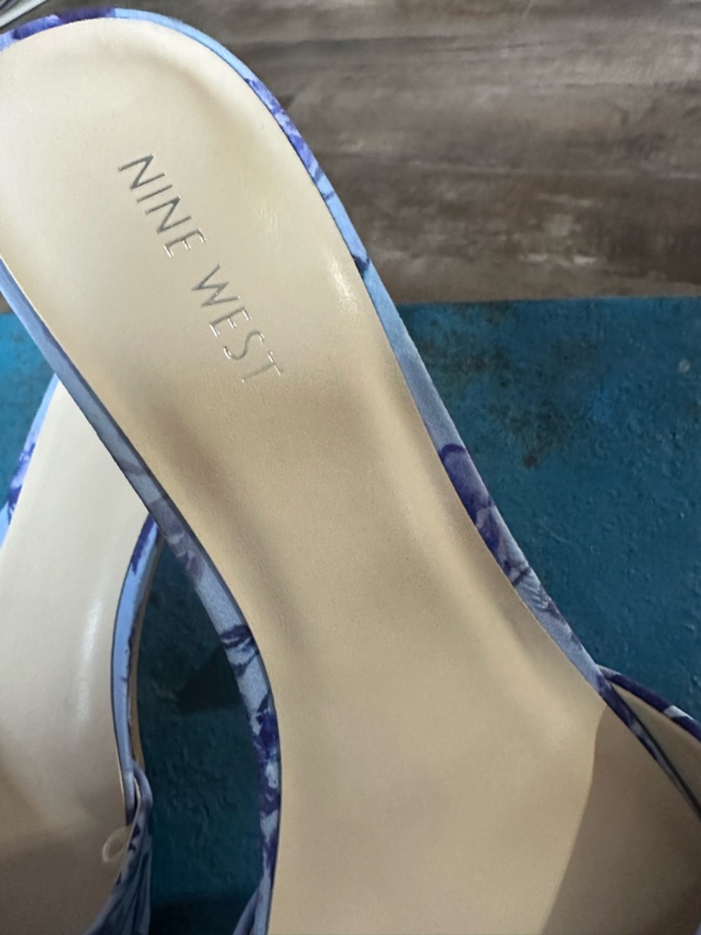 Nine West Purple Floral Slide Mules - Picture 2 of 4